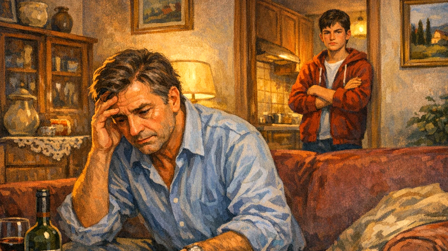 Genitori che provano sensi di colpa nei confronti dei figli adolescenti per non essere abbastanza presenti, per decisioni prese in passato o per non riuscire a soddisfare tutte le loro aspettative"