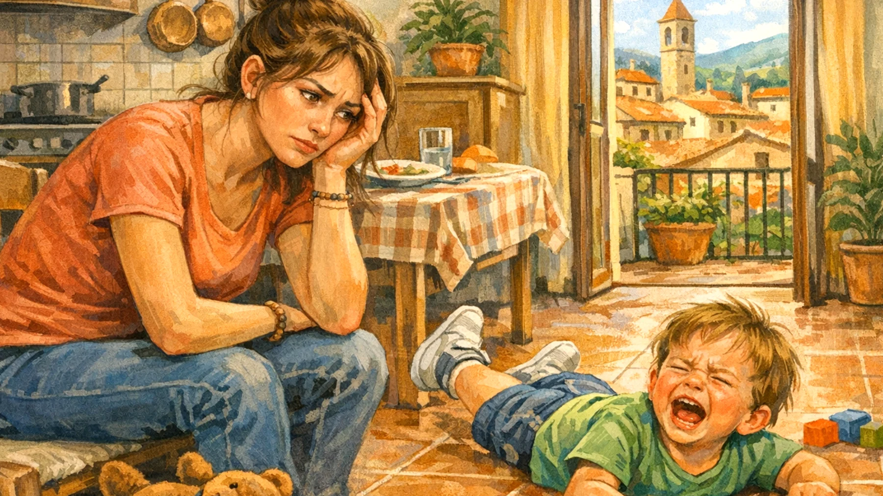 Una mamma si trova in difficoltà nel gestire i frequenti scoppi di rabbia e pianto del proprio bambino quando non ottiene subito ciò che vuole, senza riuscire ad aiutarlo a tollerare le piccole frustrazioni quotidiane"