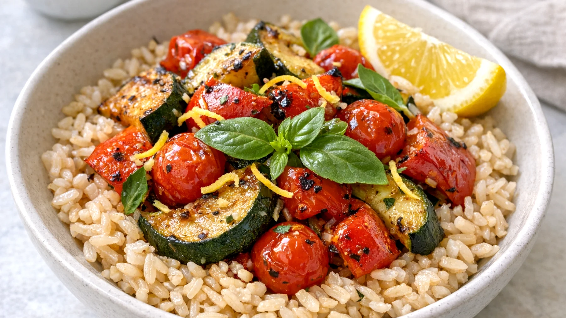 Il riso integrale è un alimento spesso sottovalutato nelle diete quotidiane: molte persone non sanno come inserirlo nei propri pasti in modo gustoso e ipocalorico. Nonostante sia ricco di fibre, minerali e carboidrati complessi, viene spesso evitato per timore di ingrassare o per mancanza di idee in cucina. L'articolo proporrà una ricetta poco calorica a base di riso integrale, semplice da preparare e adatta a chi vuole mangiare sano senza rinunciare al gusto."